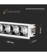20W LED Reflektor Downlight - Samsung Chip, 5700K, 38D