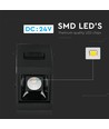 1W LED Magnetisk lineær spotlight - 4000K, sort, IP20, 24V