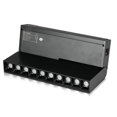 10*2W LED magnetisk gimbal lineært spotlys 4000K-sort IP20 24V