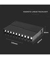 10*2W LED magnetisk gimbal lineært spotlys 4000K-sort IP20 24V