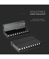 10*2W LED magnetisk gimbal lineært spotlys 4000K-sort IP20 24V