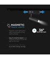 15W Spotlys - LED, Magnetisk, 3000K, IP20, Sort, 24V