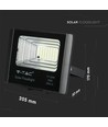 12W solpanel med LED projektør 6000K