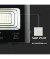 12W solpanel med LED projektør 6000K