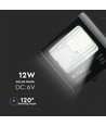 12W solpanel med LED projektør 6000K