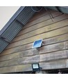 20W solcelle LED projektør - 1650lm, IP65, 6000K, sort, inkl. solpanel og fjernbetjening