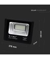 20W Solpanel - LED projektør, 6000K