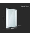 17W LED Spejllampe - Chrome 6400K Ø500*390mm