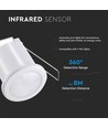 PIR loftsensor - hvidt hus, maks: 400W LED
