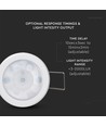 PIR loftsensor - hvidt hus, maks: 400W LED