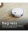 Robotstøvsuger med fjernbetjening - hvid, blå