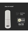 GU10 påbygningsspot - Hvid, Ø5,95cm, højde 19,7cm, IP20 indendørs, uden lyskilde