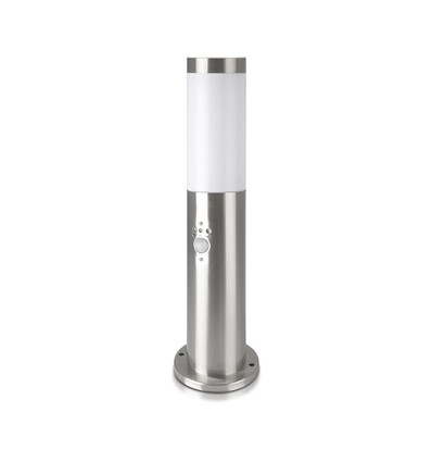 Pullertlampe med PIR Sensor E27 - Rustfrit Stål Hus (45 cm), Satin Nikkel, IP44