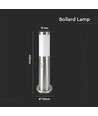 Pullertlampe med PIR Sensor E27 - Rustfrit Stål Hus (45 cm), Satin Nikkel, IP44