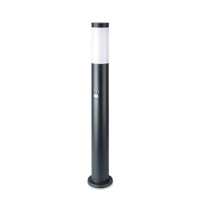 Pullertlampe E27 - PIR-sensor, rustfrit stål hus, 80 cm, Grå, IP44