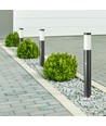 Pullertlampe E27 - PIR-sensor, rustfrit stål hus, 80 cm, Grå, IP44