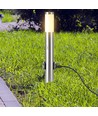 Pullertlampe - Rustfrit Stål (60 cm), PIR-sensor, Fatning, IP44, Satin Nikkel