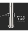 Pullertlampe - Rustfrit Stål (60 cm), PIR-sensor, Fatning, IP44, Satin Nikkel