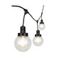 LED Lyssnor (3m) - Matt Sort IP65, med Pære (6 Pærer)