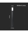 Pullertlampe E27 - Rustfrit Stål Hus (110 cm), Sort, IP44