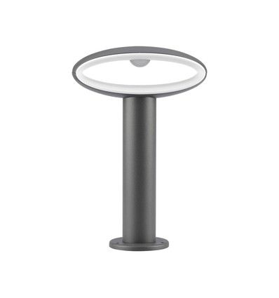 9W havelampe bedlampe med skærm - IP54, mørkegrå, 3000K, inkl. lyskilde