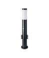 Pullertlampe - 60 cm, PIR-sensor, Fatning, Rustfrit Stål, IP44, Sort