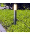 Pullertlampe - 60 cm, PIR-sensor, Fatning, Rustfrit Stål, IP44, Sort