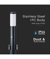 Pullertlampe - 60 cm, PIR-sensor, Fatning, Rustfrit Stål, IP44, Sort