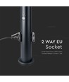 Pullertlampe - 60 cm, PIR-sensor, Fatning, Rustfrit Stål, IP44, Sort