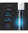 Pullertlampe - 60 cm, PIR-sensor, Fatning, Rustfrit Stål, IP44, Sort