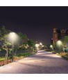 10W LED Solar Runde Have Lampe - Sensor RF Kontrol, 6500K, IP65