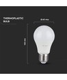 E27 12W dæmpbar LED pære - A60, Samsung LED chip