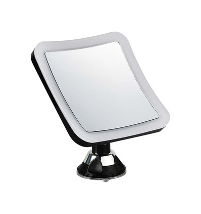 3,2W LED Spejllampe - 3xAA Batteri, Sort Hus, 16,2x19,2cm