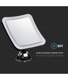 3,2W LED Spejllampe - 3xAA Batteri, Sort Hus, 16,2x19,2cm