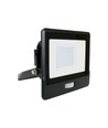 30W Projektør - PIR Sensor, Samsung Chip, 6500K, Sort Hus
