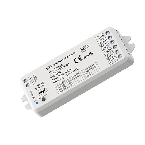 LEDlife rWave dæmper/CCT controller - Tuya Smart/Smart Life, Push-dim, 12V (60W), 24V (120W)