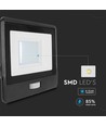V-TAC PROJEKTØR 30W - PIR SENSOR, Samsung Chip, 1M KABEL, 6500K, SORT HUS