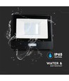 30W LED projektør med PIR sensor - Samsung LED chip, IP65, sort, 1m kabel, udendørs