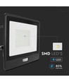 PIR sensor projektør 50W - Samsung chip, 1m kabel, 6500K, sort hus