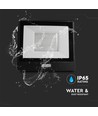 50W LED projektør med sensor - Samsung LED chip, IP65, sort, 6500K, 5 års garanti