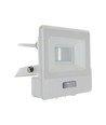 10W Projektør - PIR Sensor, Samsung Chip, 1m Kabel, 6500K, Hvidt Hus