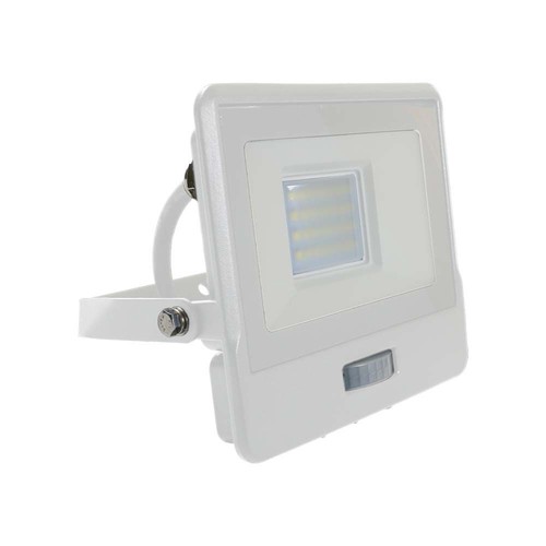 20W projektør - PIR Sensor, Samsung Chip, 1m Kabel, 4000K, Hvid hus