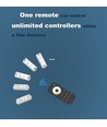 LEDlife rWave LED controller - Push-dim, 12V (180W), 24V (360W), aflastning i begge ender