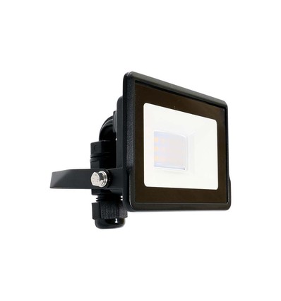 10W LED Projektør - Samsung Chip, Direkte Tilslutning, 4000K, Sort Hus