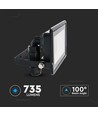 10W LED Projektør - Samsung Chip, Direkte Tilslutning, 4000K, Sort Hus