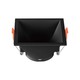 GU10 indbygningsspot - Sort, kvadratisk, PC plast, IP20, Hul: 83x83 mm, Mål: 93x93 mm