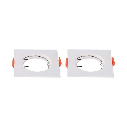 2-pak GU10 lampe - firkantet, hvid