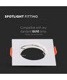 2-pak GU10 lampe - firkantet, hvid