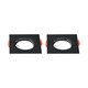 2 stk. GU10/MR16 downlight, Uden lyskilde, Sort, Hul: Ø6,1cm Mål:8,1x8,1cm