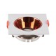 GU10 - lampe, firkantet, hvid ramme, rose guld reflektor